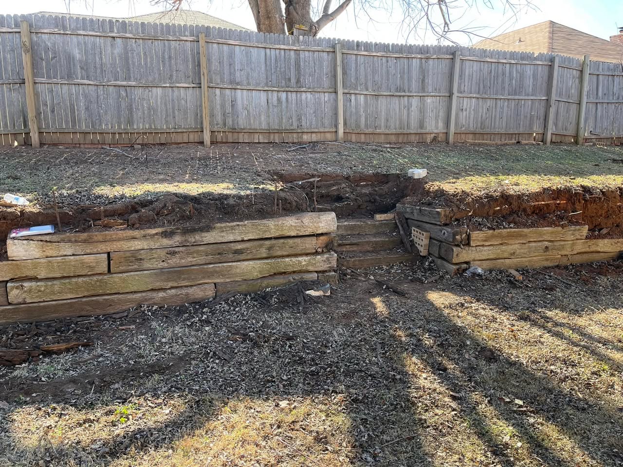 Retaining Wall Before